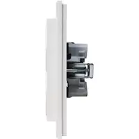 Kopp wandcontactdoos 2-voudig zonder randaarde Safety+ voor enkele inbouwdoos HK07 Athenis helder wit glans (950029005)