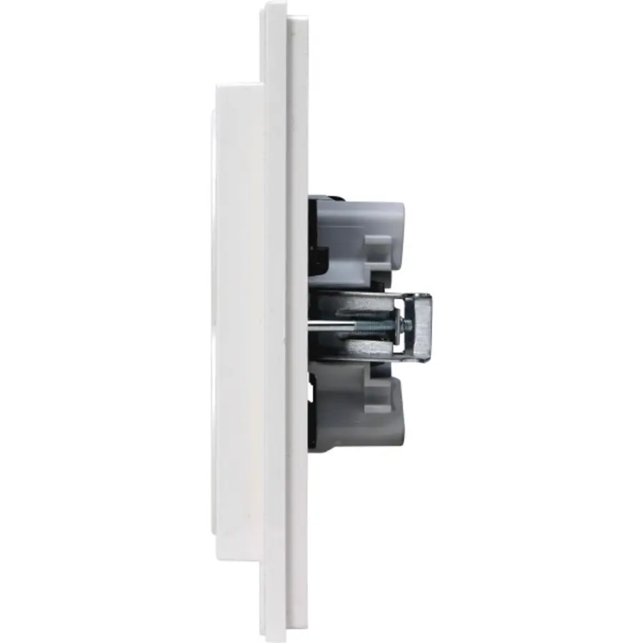Kopp wandcontactdoos 2-voudig zonder randaarde Safety+ voor enkele inbouwdoos HK07 Athenis helder wit glans (950029005)