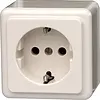 Kopp opbouw wandcontactdoos randaarde Standard creme (101801009)