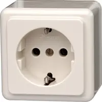 Kopp opbouw wandcontactdoos randaarde Standard creme (101801009)