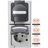 Kopp wandcontactdoos 2-voudig randaarde dks bedr verticaal IP44 grijs (131456008)