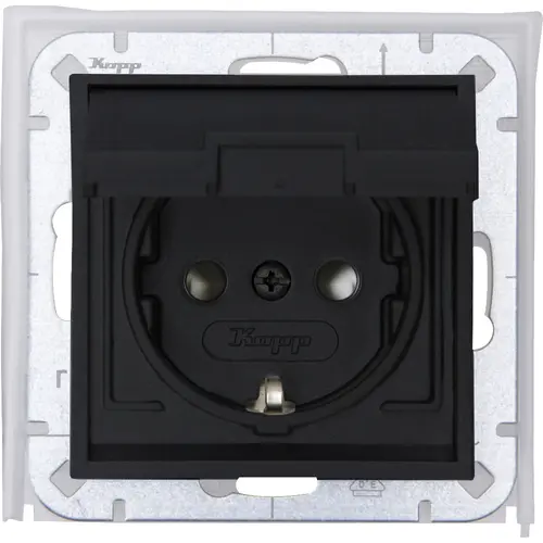 Kopp wandcontactdoos IP44 1-voudig randaarde sh antraciet HK07 (954015008) Kopp wandcontactdoos IP44 1-voudig randaarde sh antraciet HK07 (954015008)