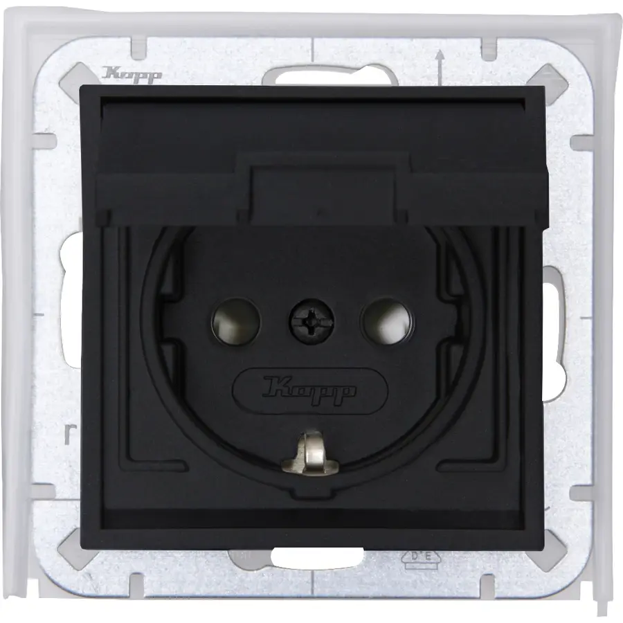 Kopp wandcontactdoos IP44 1-voudig randaarde sh antraciet HK07 (954015008)