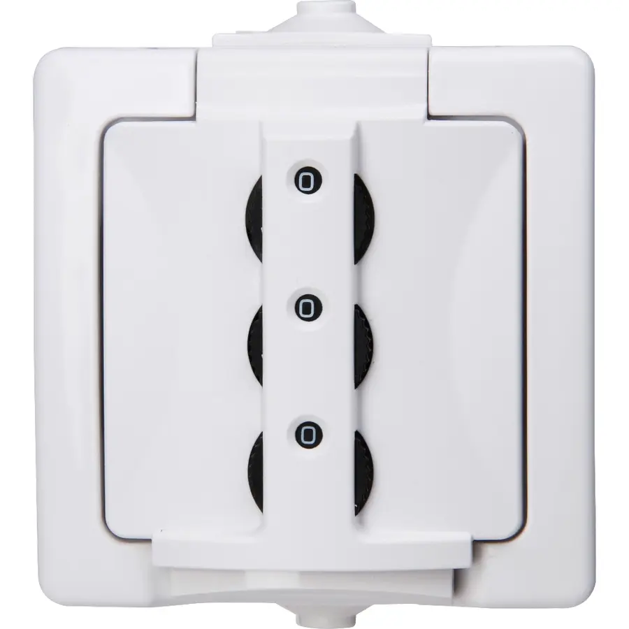 Kopp wandcontactdoos randaarde deksel combinatie sl IP44 arctic wit (955002016)