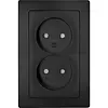 Kopp wandcontactdoos 2-voudig zonder randaarde Safety+ voor enkele inbouwdoos HK05 Paris zwart mat (944750081) Kopp wandcontactdoos 2-voudig zonder randaarde Safety+ voor enkele inbouwdoos HK05 Paris zwart mat (944750081)