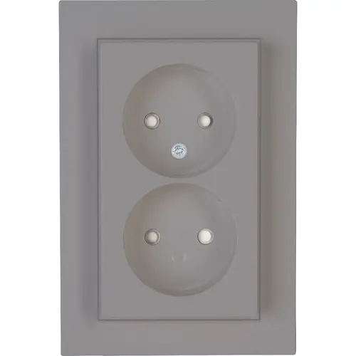 Kopp wandcontactdoos 2-voudig zonder randaarde Safety+ voor enkele inbouwdoos HK07 Athenis staal grijs (950047007) Kopp wandcontactdoos 2-voudig zonder randaarde Safety+ voor enkele inbouwdoos HK07 Athenis staal grijs (950047007)