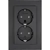 Kopp wandcontactdoos 2-voudig randaarde Safety+ voor enkele inbouwdoos HK07 Athenis antraciet (940215003) Kopp wandcontactdoos 2-voudig randaarde Safety+ voor enkele inbouwdoos HK07 Athenis antraciet (940215003)