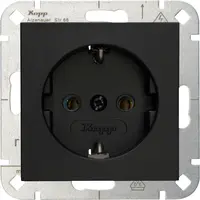 Kopp wandcontactdoos randaarde HK07 Athenis zwart mat (949350008)