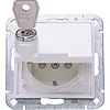 Kopp wandcontactdoos randaarde kindveilig met klapdeksel en slot HK07 Athenis arctic wit mat (951532001) Kopp wandcontactdoos randaarde kindveilig met klapdeksel en slot HK07 Athenis arctic wit mat (951532001)