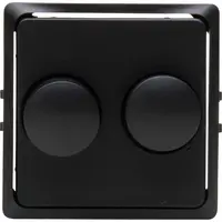 Kopp hk05 - dimmerplaat duo mat-zw (493150003)