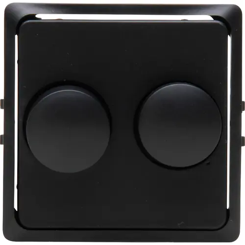 Kopp dimmerknop tbv duodimmer HK05 mat zwart (493150003) Kopp dimmerknop tbv duodimmer HK05 mat zwart (493150003)