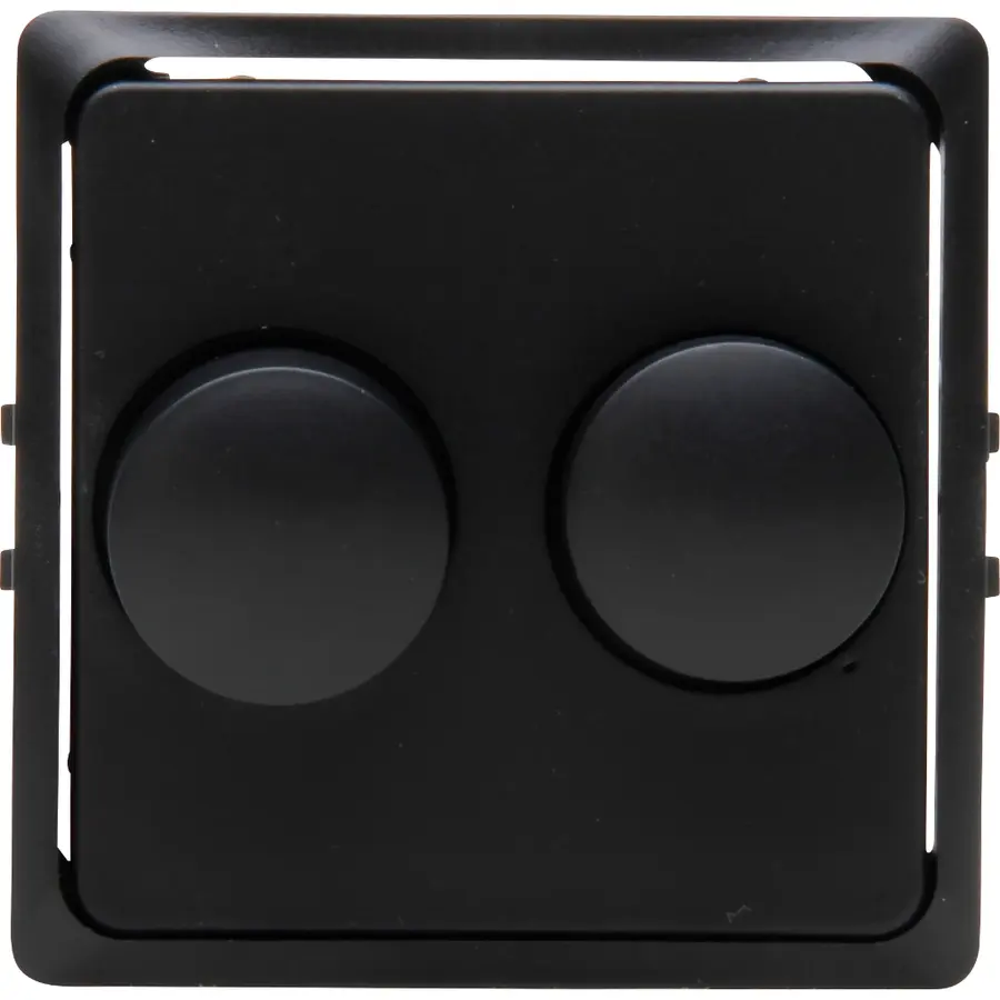 Kopp hk05 - dimmerplaat duo mat-zw (493150003)