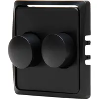 Kopp hk05 - dimmerplaat duo mat-zw (493150003)