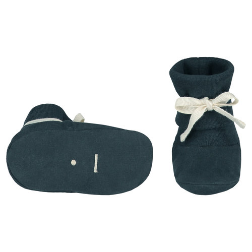 Gray label Baby slofjes blauw grijs