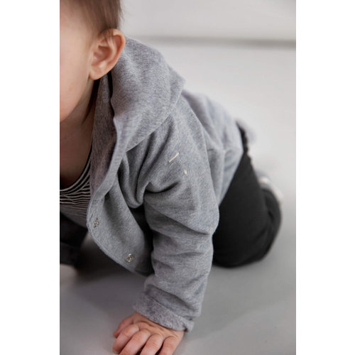 Gray label Baby vestje met capuchon grijs melange