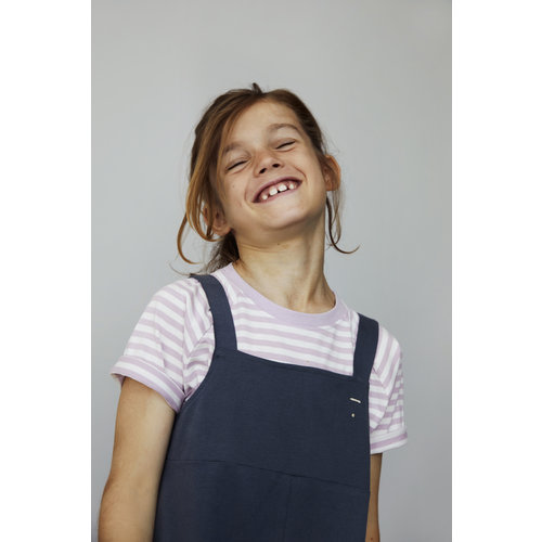 Gray label Lange jumpsuit blauw grijs Gray label Lange jumpsuit blauw grijs