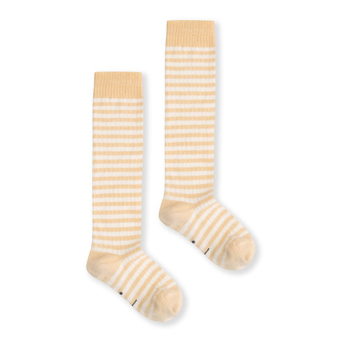 Gray label Long ribbed socks Apricot / cream