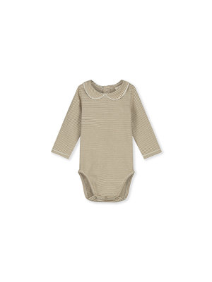 Gray label Baby Collar Onesie Peanut Cream