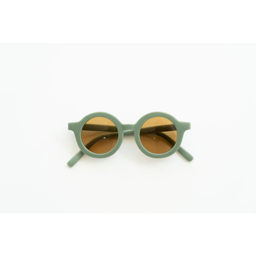 Grech & Co Original Round Sustainable Sunglasses Fern