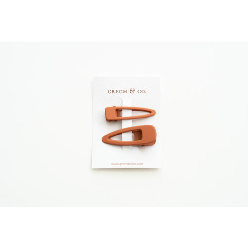 Grech & Co Matte clips set of 2 Rust