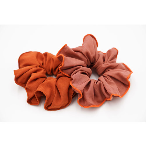 Grech & Co 2 haar scrunchies Mallow & Tierra