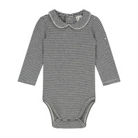 Baby Collar Onesie Nearly Black Cream