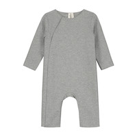 Baby Suit with Snaps Grey Melange