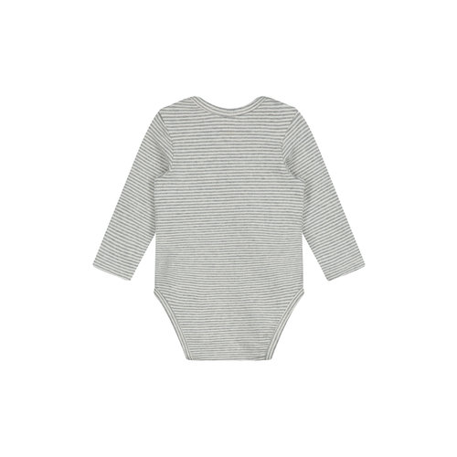 Gray label Baby romper lange mouw grijs & crème