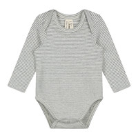 Baby Long Sleeve Onesie Grey Melange Cream