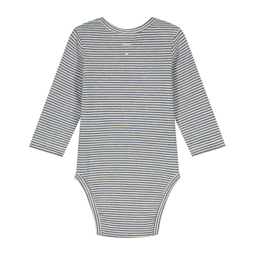 Gray label Baby romper lange mouw blauw grijs & crème