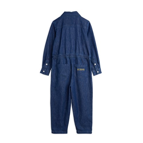 Mini Rodini Denim jumpsuit met rozen