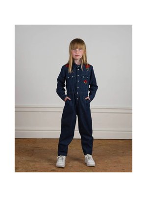 Mini Rodini LW Denim Jumpsuit Roses