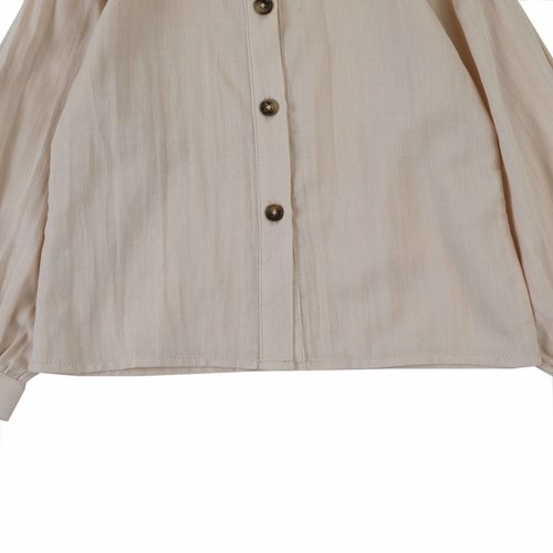 Donsje Blouse met lange mouwen in beige kleur