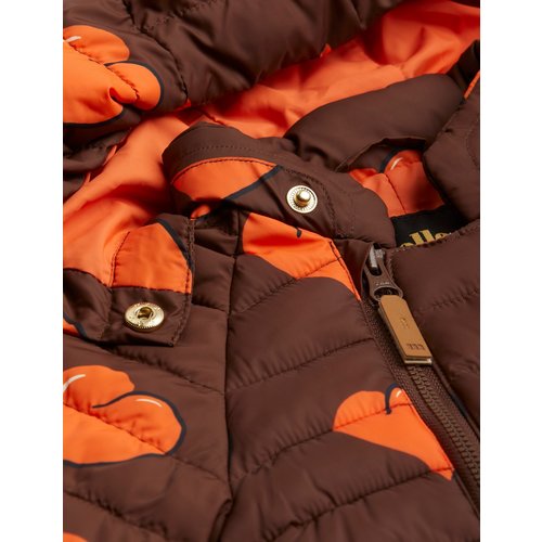 Mini Rodini Warme baby puffer overall met hartjes