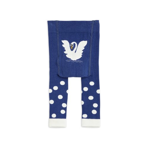 Mini Rodini Blauwe baby maillot met zwaan