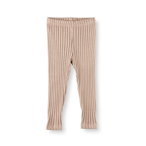 BONNIE & THE GANG Ribbed legging licht beige