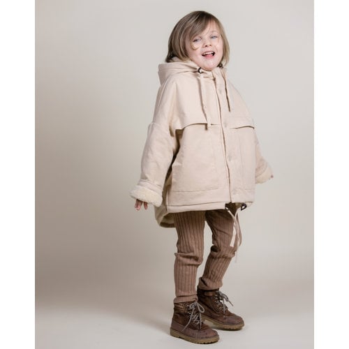 BONNIE & THE GANG Tate Reversible Coat Café au Lait