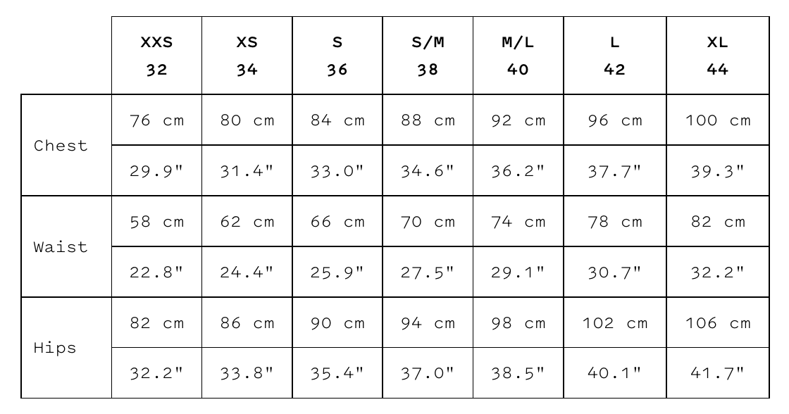 Louise Misha size guide woman