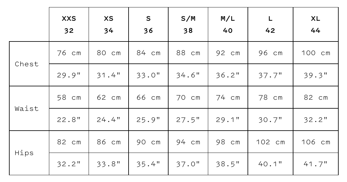 louise misha size guide woman