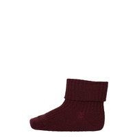 Cotton Rib Baby Socks Wine Red