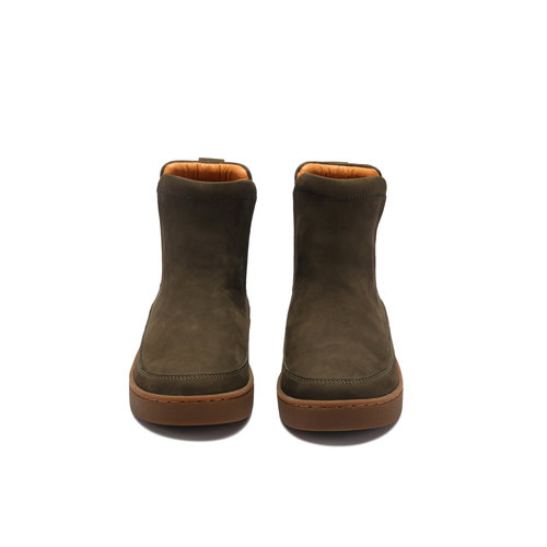 Donsje Chelsea boot donker groen nubuck