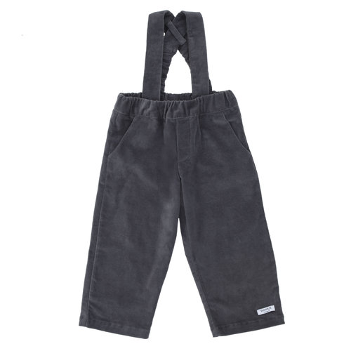 Donsje Baby broek met bretels donker blauw/grijs Donsje Baby broek met bretels donker blauw/grijs