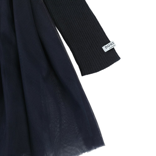 Donsje Jurk met tulle rok in donker blauwe kleur