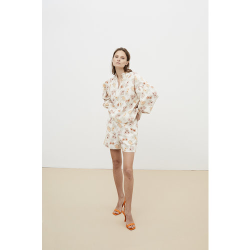 the new society Elegante oversized blouse in bloemenprint