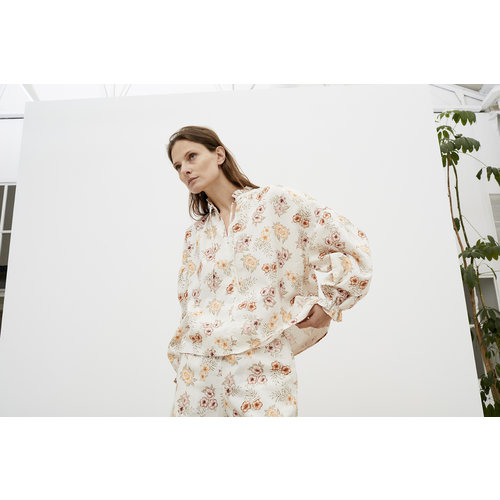 the new society Elegante oversized blouse in bloemenprint