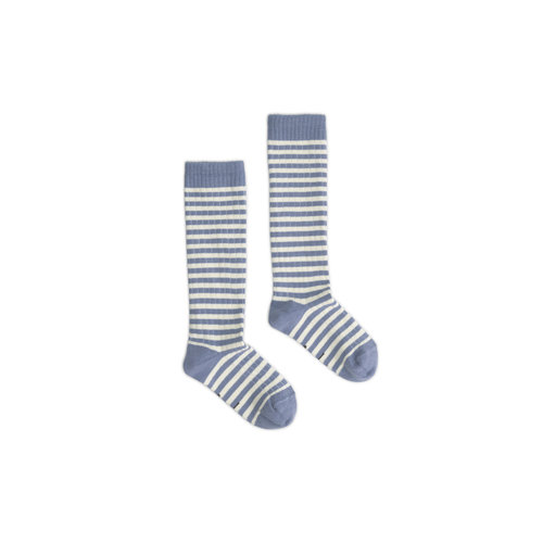 Gray label Long ribbed socks Lavender / Cream