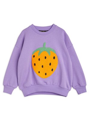 Mini Rodini Strawberry Embroidery Sweatshirt Purple