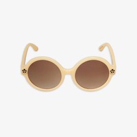 Round Sunglasses Beige