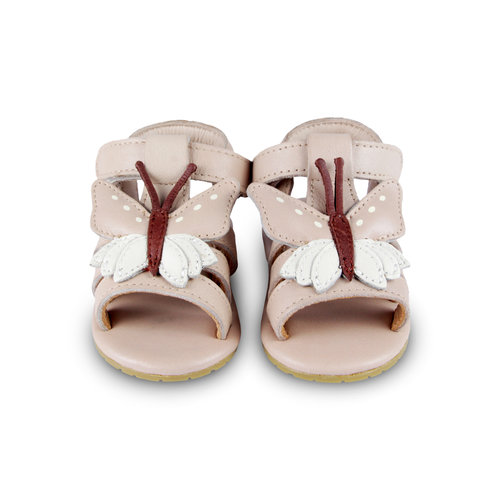 Donsje Baby sandalen vlinder in powder metallic nubuck