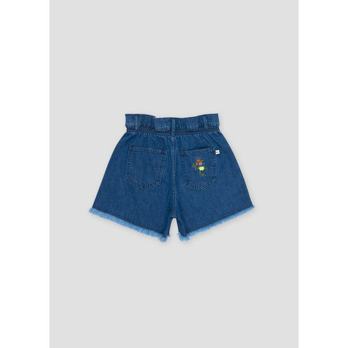 the new society Denim short met borduursels